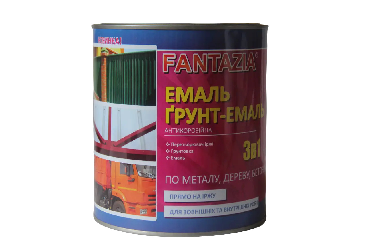 Грунт-емаль 3 в 1 Fantazia червоно-коричнева 2,6 кг
